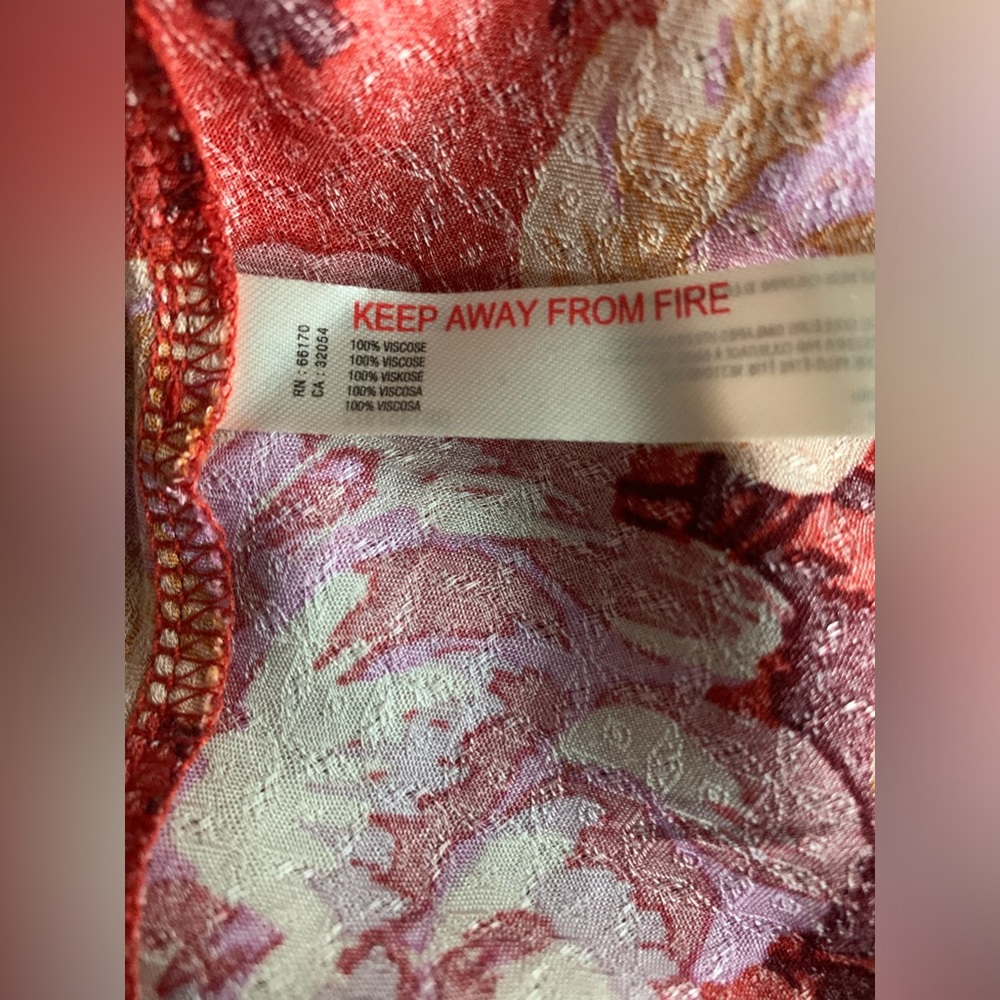 Free People Get To You Printed Maxi Floral Slip Dress Scarlet Combo - Small NWT - Picture 6 of 16